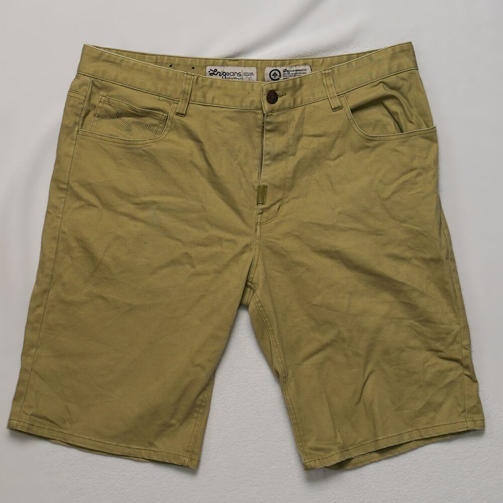 LRG Men's Chino Shorts - Khaki Brown, Size 38